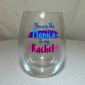 FRIENDS Monica & Rachel Wine Glass